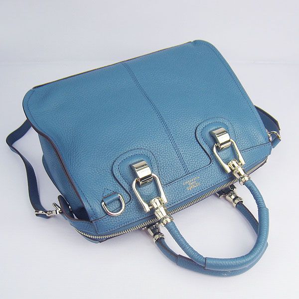 Replica Hermes New Arrival Double-duty leather handbag Blue 60669 - Click Image to Close